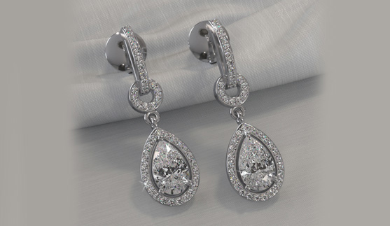 Diamond Drop Earrings